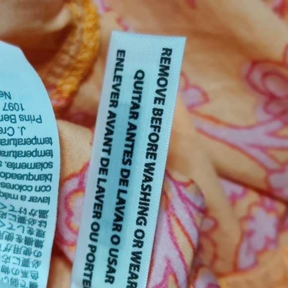 J CREW Floral Tiered A Line Sun Dress Women’s 12 Orange Pink Colorful Vacation - Picture 11 of 12